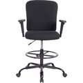 Interion By Global Industrial Big and Tall All Fabric Drafting Stool 695657